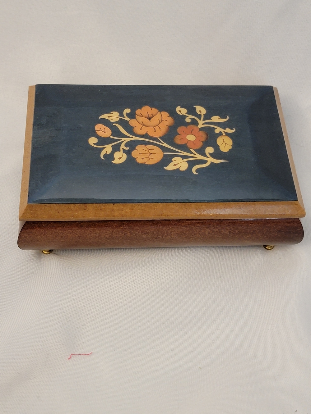 Intarsitalia Made In Italy Wooden Floral Music/Jewelry Box